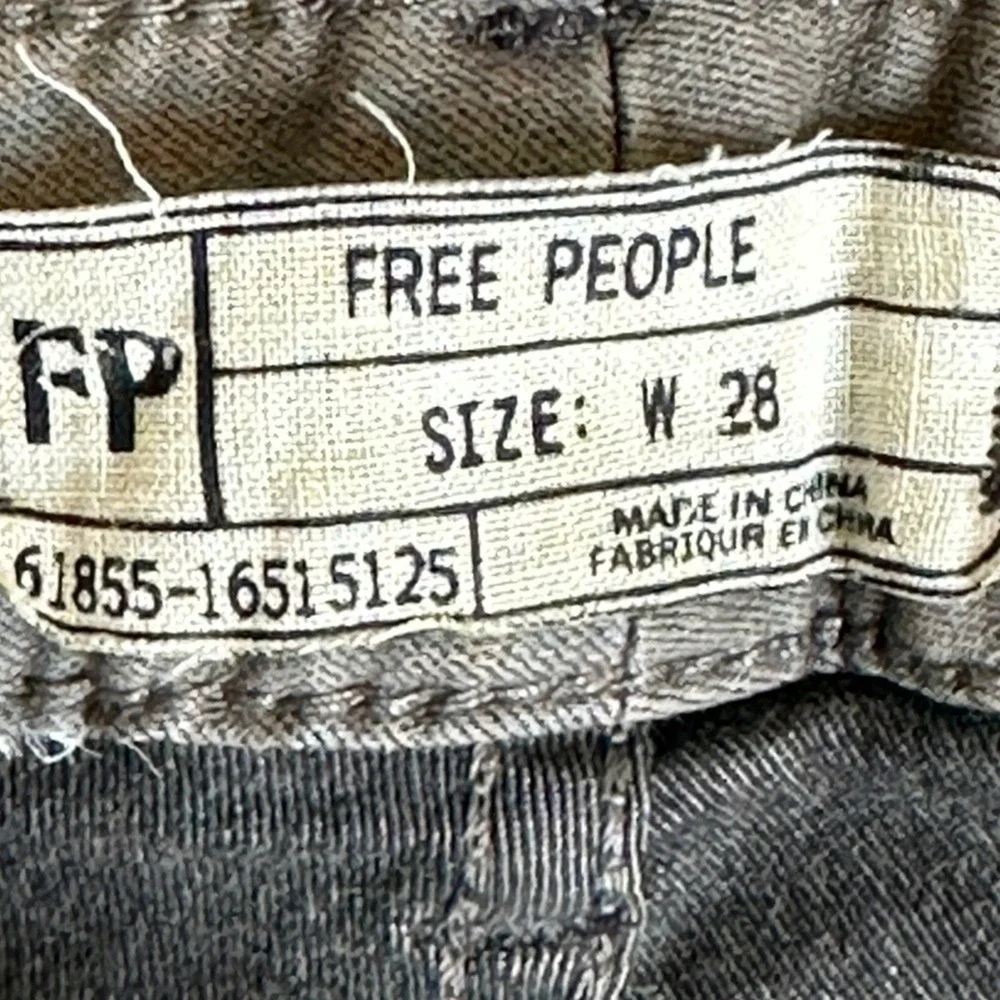Free People Women Skinny Jeans Womens 28 Gray Faded Mid Rise Y2K Streetwear